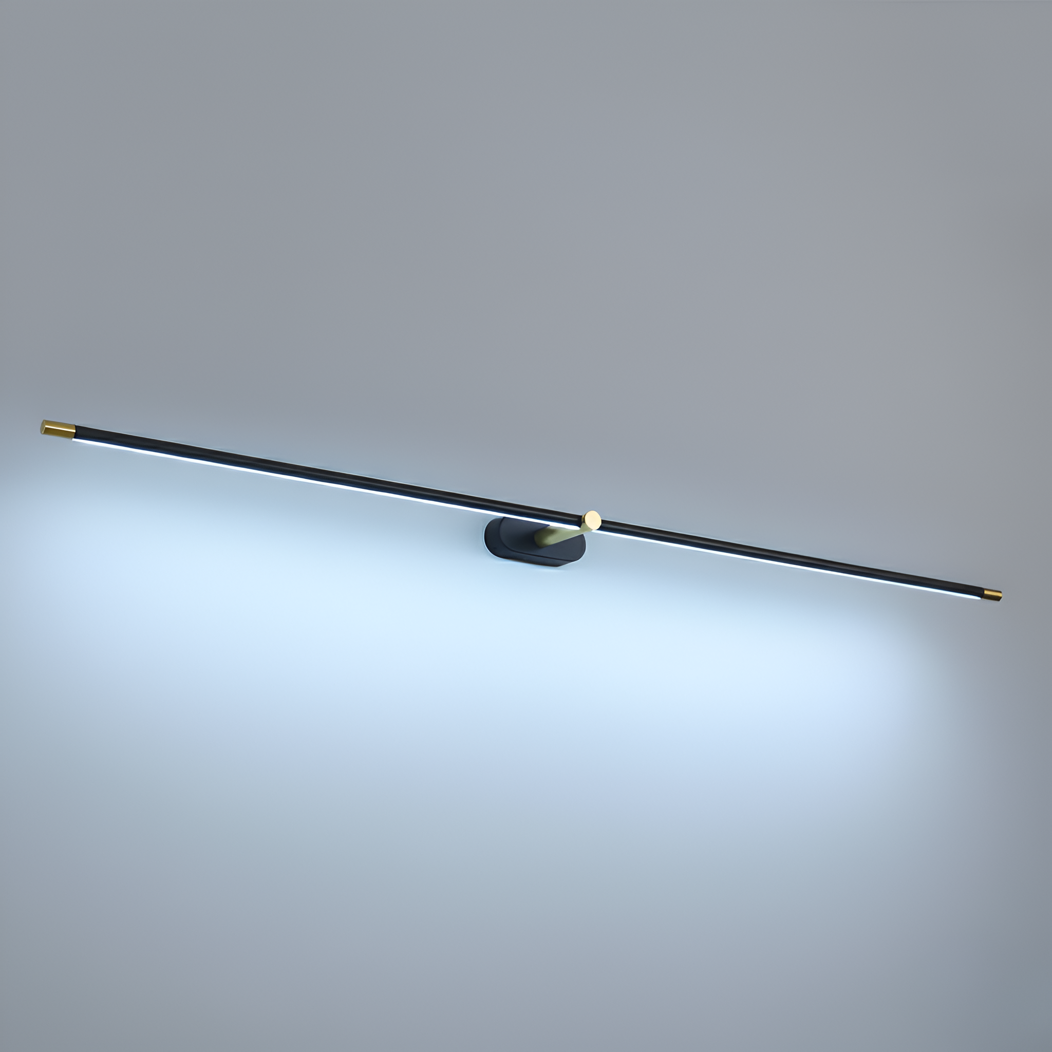 Kabellose wiederaufladbare LED-Wandleuchte – Schwarz/Gold – Modernes, schlankes Design in 3 Längen