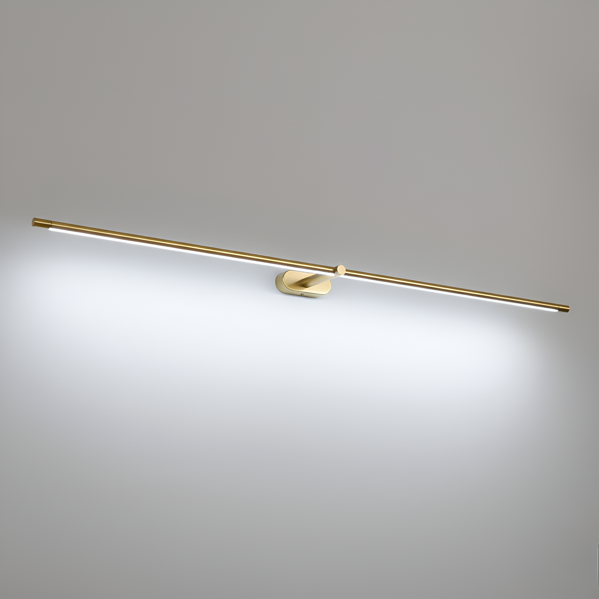 Kabellose wiederaufladbare LED-Wandleuchte – Schwarz/Gold – Modernes, schlankes Design in 3 Längen