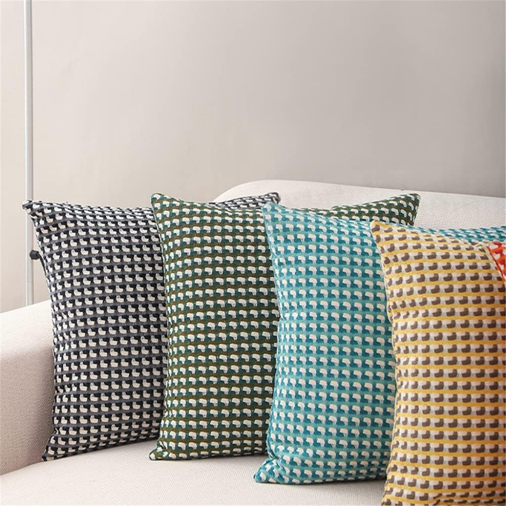 Kissenbezug 45x45 cm – Dekorativer Sofakissenbezug im Nordic Muster für Sofa, Bett & Wohnzimmer
