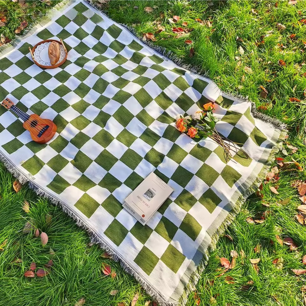 Klassische Karierte Picknickdecke 130x180cm - Weiches Mikrofasermaterial für Outdoor und Zuhause 10