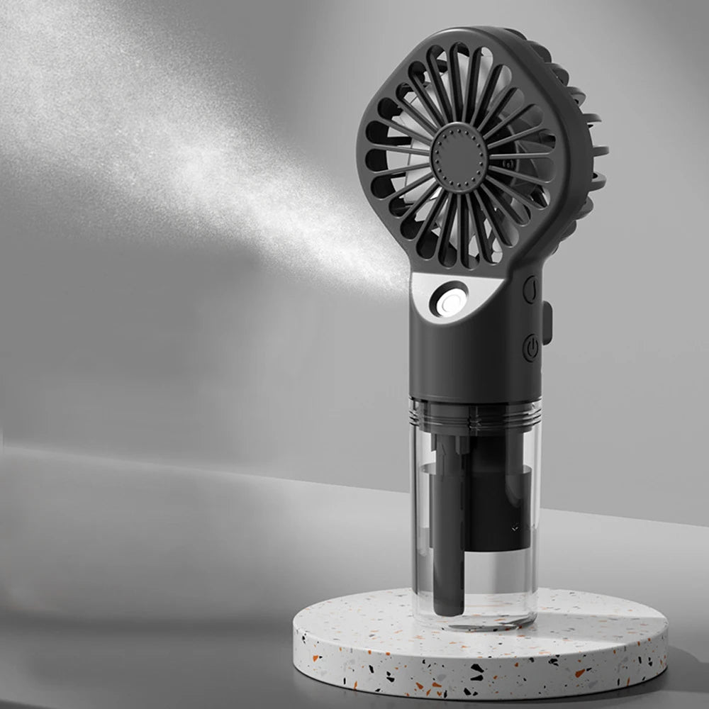 Kompakter Handventilator Mit Wasser – Tragbarer USB-Wiederaufladbarer Sprühventilator für Unterwegs 7