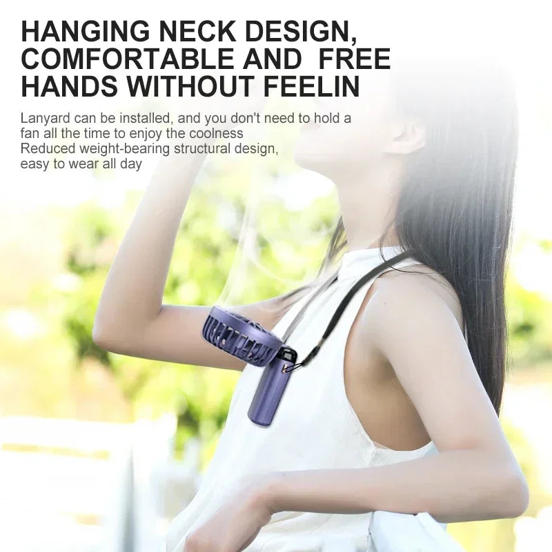 Kompakter USB-Handventilator – Tragbarer Mini-Handventilator in Schwarz mit LED-Anzeige für Unterwegs 3