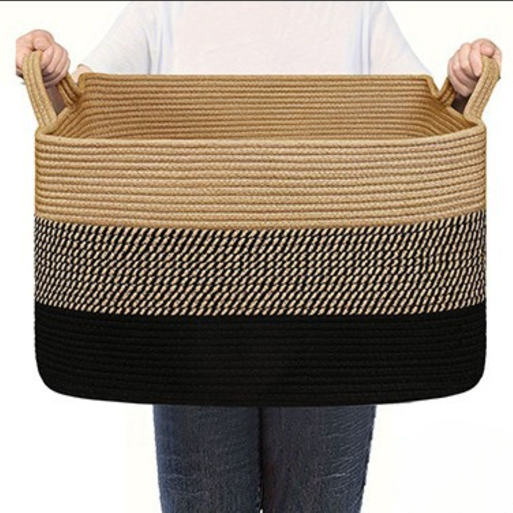 Großer Aufbewahrungskorb 55L – Faltbarer Wäschekorb & Spielzeugkiste – 48x34x28cm, Waschbar