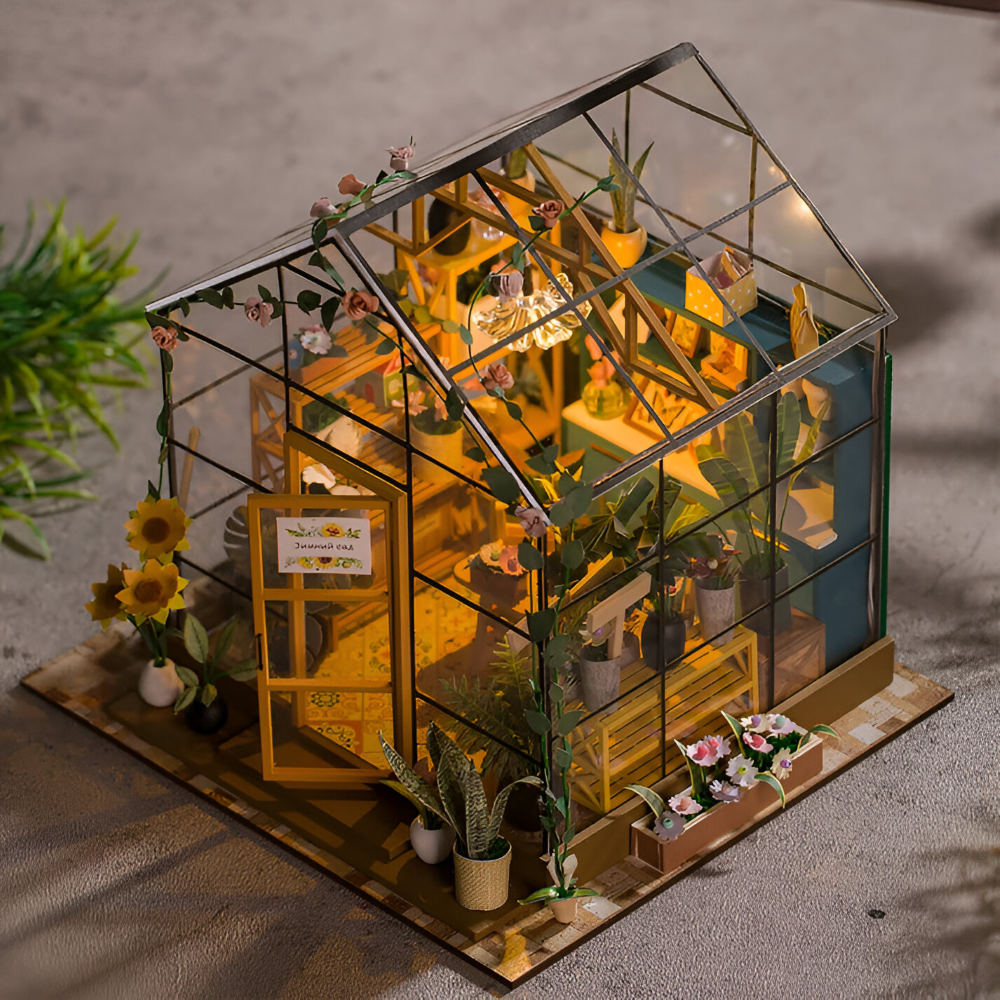 Lil'Puzz Haus - Umweltfreundliches Miniatur DIY Puppenhaus Kit Decor