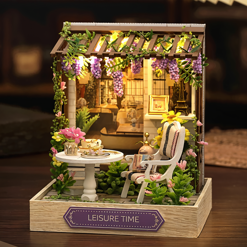 Lil'Puzz Haus - Umweltfreundliches Miniatur DIY Puppenhaus Kit Decor