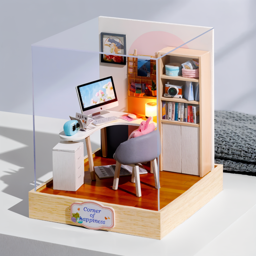 Lil'Puzz Haus - Umweltfreundliches Miniatur DIY Puppenhaus Kit Decor