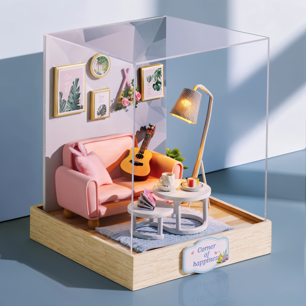 Lil'Puzz Haus - Umweltfreundliches Miniatur DIY Puppenhaus Kit Decor