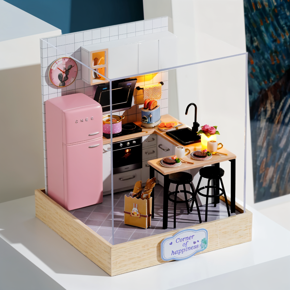 Lil'Puzz Haus - Umweltfreundliches Miniatur DIY Puppenhaus Kit Decor