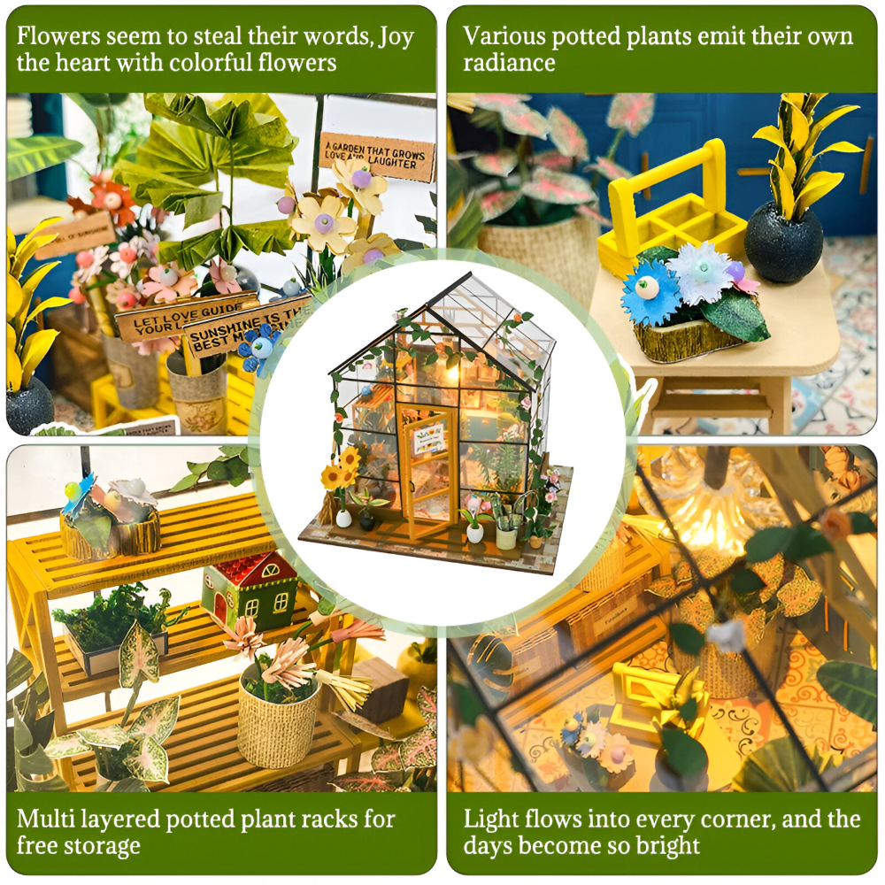 Lil'Puzz Haus - Umweltfreundliches Miniatur DIY Puppenhaus Kit Decor