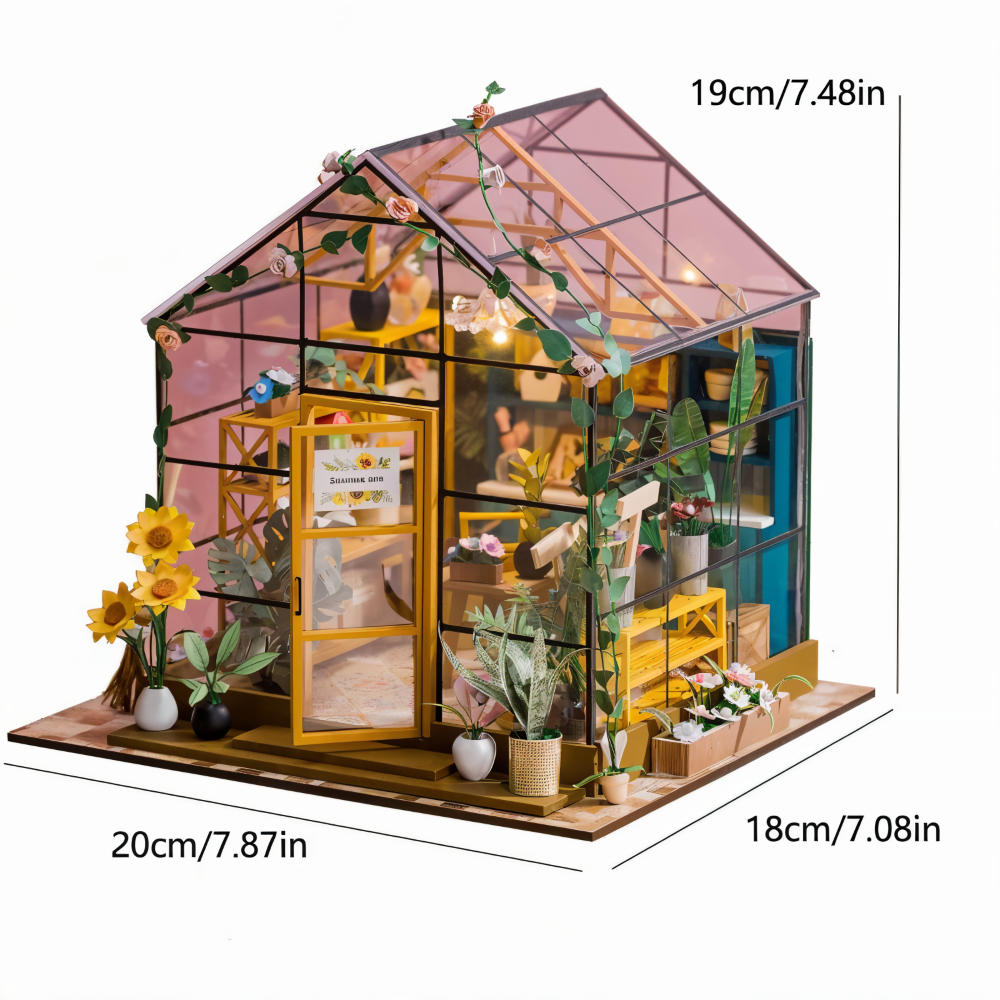 Lil'Puzz Haus - Umweltfreundliches Miniatur DIY Puppenhaus Kit Decor