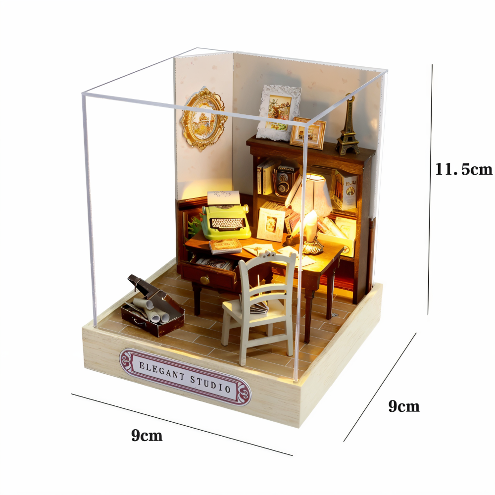 Lil'Puzz Haus - Umweltfreundliches Miniatur DIY Puppenhaus Kit Decor