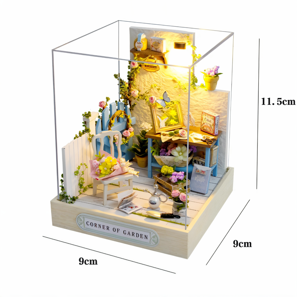 Lil'Puzz Haus - Umweltfreundliches Miniatur DIY Puppenhaus Kit Decor