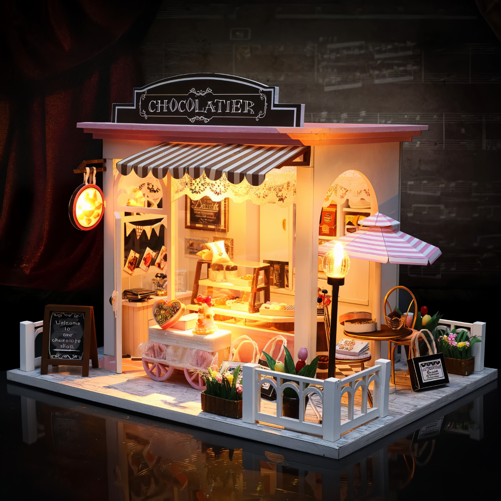 Lil'Puzz Haus - Umweltfreundliches Miniatur DIY Puppenhaus Kit Decor