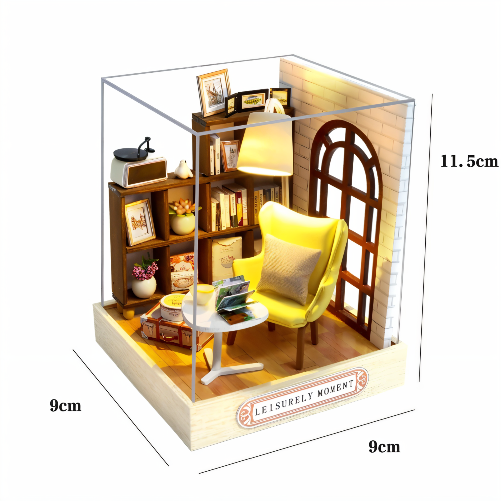 Lil'Puzz Haus - Umweltfreundliches Miniatur DIY Puppenhaus Kit Decor