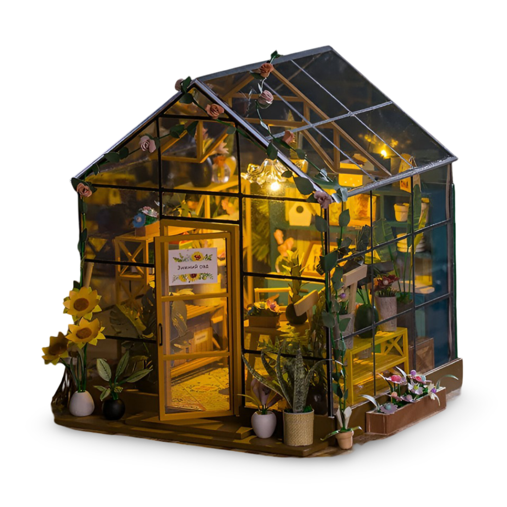 Lil'Puzz Haus - Umweltfreundliches Miniatur DIY Puppenhaus Kit Decor