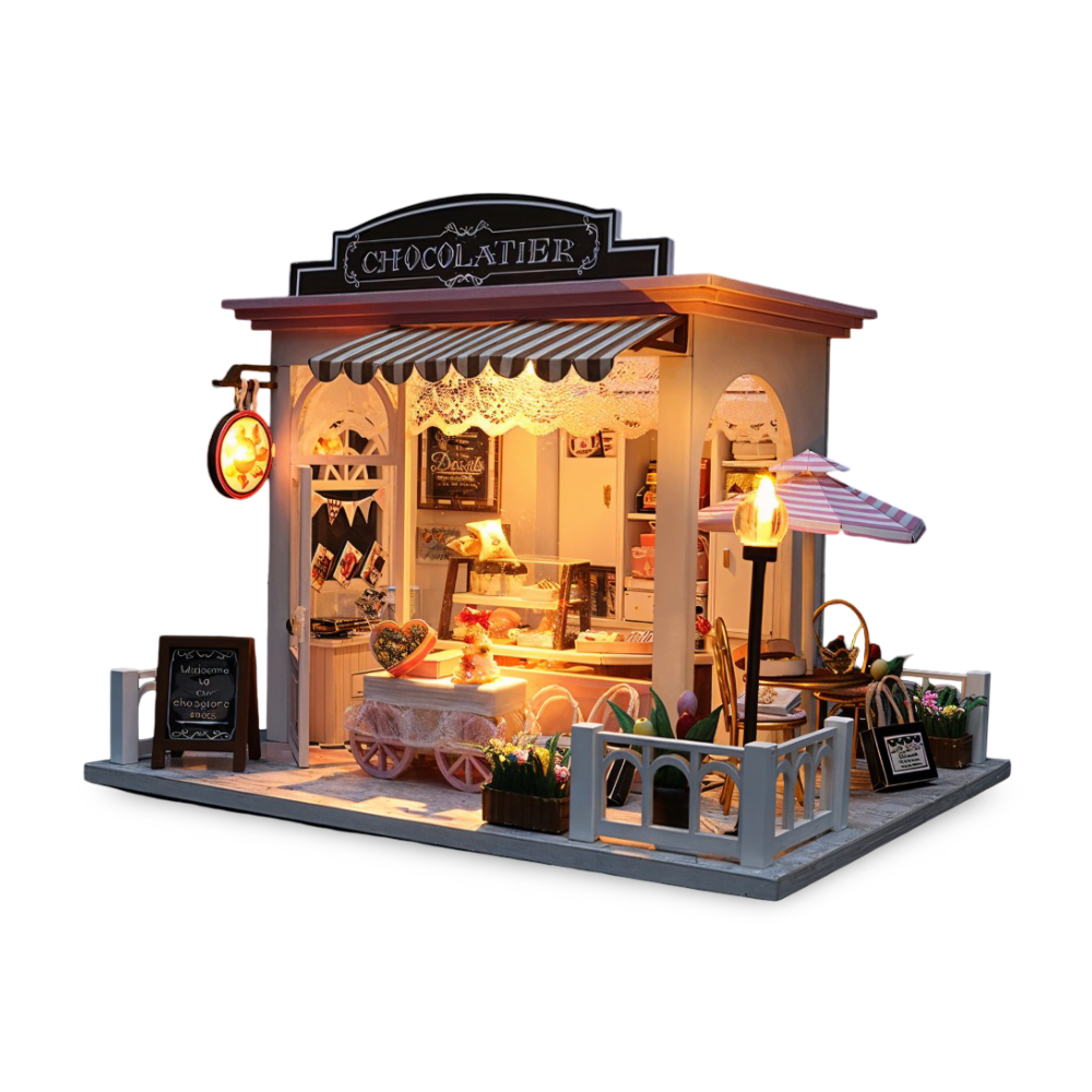 Lil'Puzz Haus - Umweltfreundliches Miniatur DIY Puppenhaus Kit Decor
