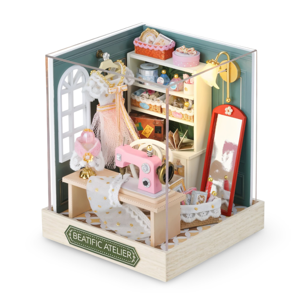 Lil'Puzz Haus - Umweltfreundliches Miniatur DIY Puppenhaus Kit Decor