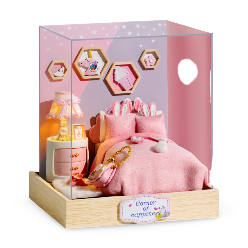 Lil'Puzz Haus - Umweltfreundliches Miniatur DIY Puppenhaus Kit Decor