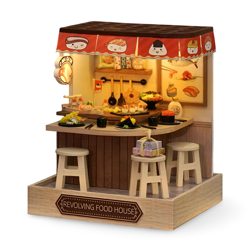 Lil'Puzz Haus - Umweltfreundliches Miniatur DIY Puppenhaus Kit Decor