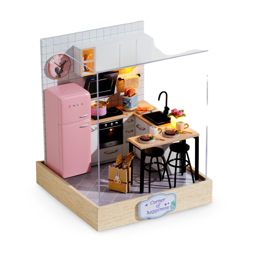 Lil'Puzz Haus - Umweltfreundliches Miniatur DIY Puppenhaus Kit Decor