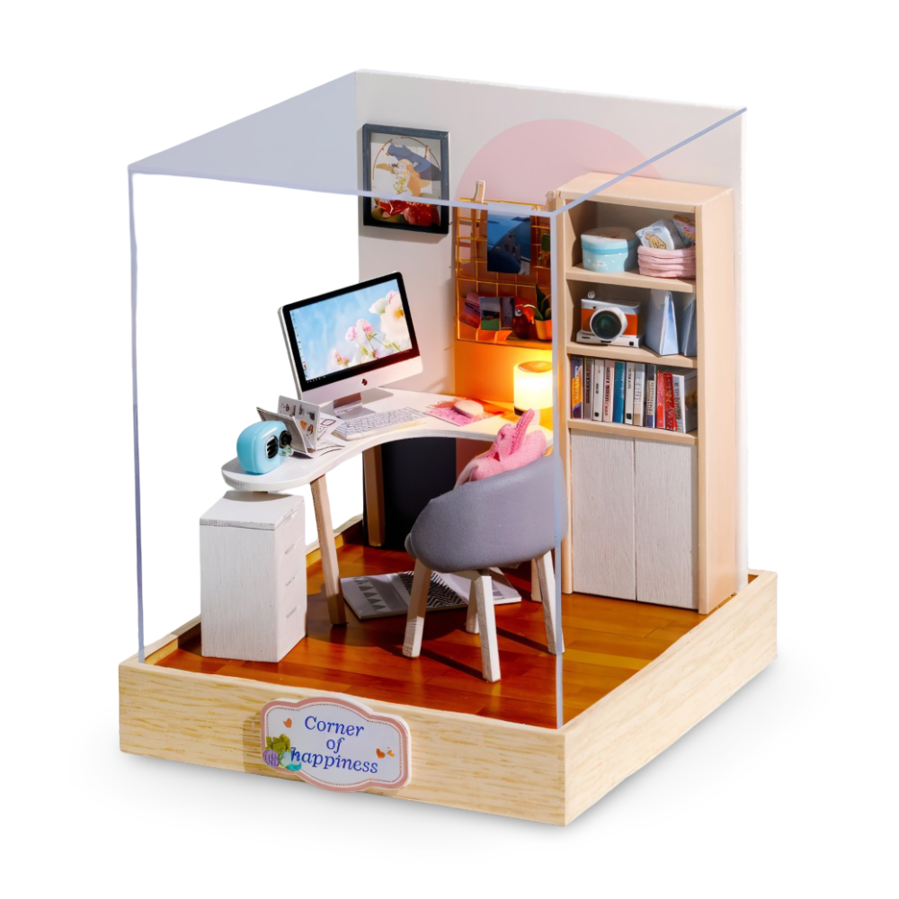 Lil'Puzz Haus - Umweltfreundliches Miniatur DIY Puppenhaus Kit Decor