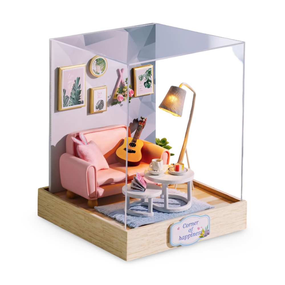 Lil'Puzz Haus - Umweltfreundliches Miniatur DIY Puppenhaus Kit Decor