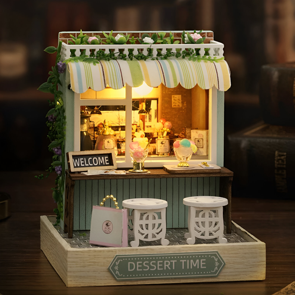 Lil'Puzz Haus - Umweltfreundliches Miniatur DIY Puppenhaus Kit Decor