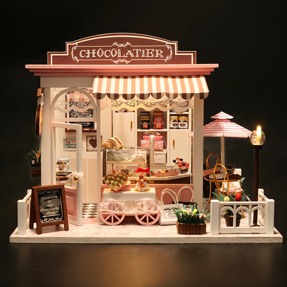 Lil'Puzz Haus - Umweltfreundliches Miniatur DIY Puppenhaus Kit Decor