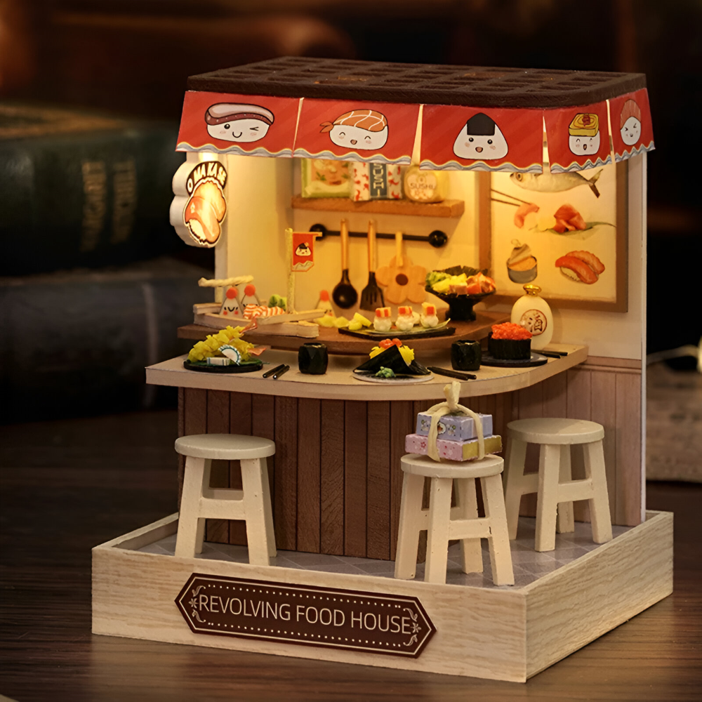 Lil'Puzz Haus - Umweltfreundliches Miniatur DIY Puppenhaus Kit Decor