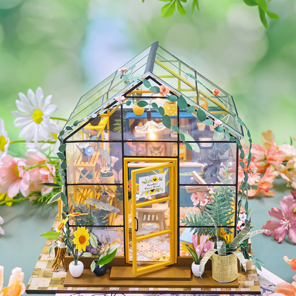 Lil'Puzz Haus - Umweltfreundliches Miniatur DIY Puppenhaus Kit Decor