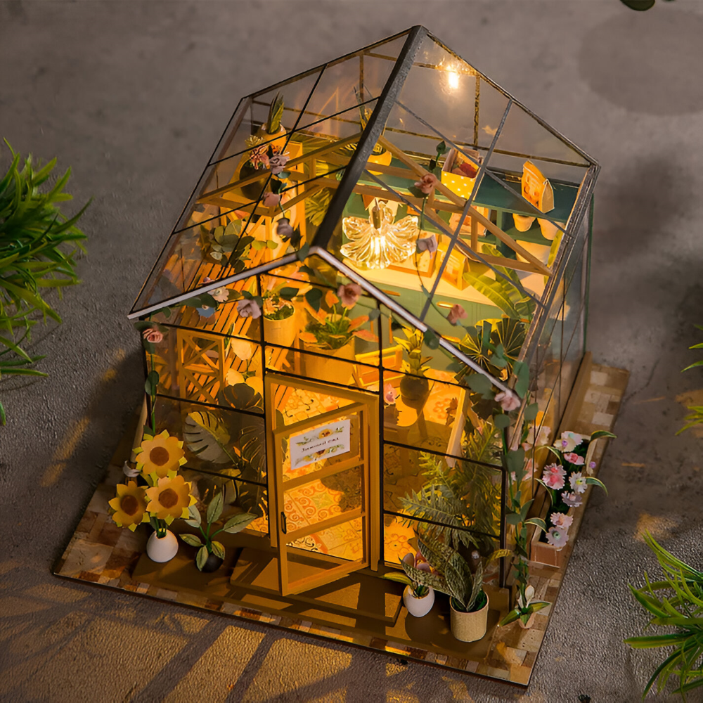 Lil'Puzz Haus - Umweltfreundliches Miniatur DIY Puppenhaus Kit Decor