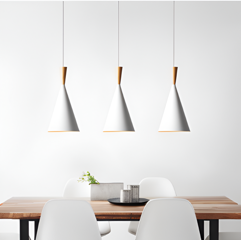 Lofty LED Pendelleuchte - Moderne Schwarz Weiße Geometrische Hängelampen für Innenräume