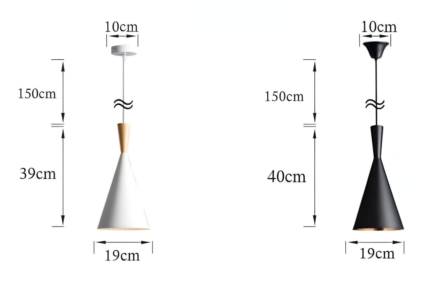 Lofty LED Pendelleuchte - Moderne Schwarz Weiße Geometrische Hängelampen für Innenräume