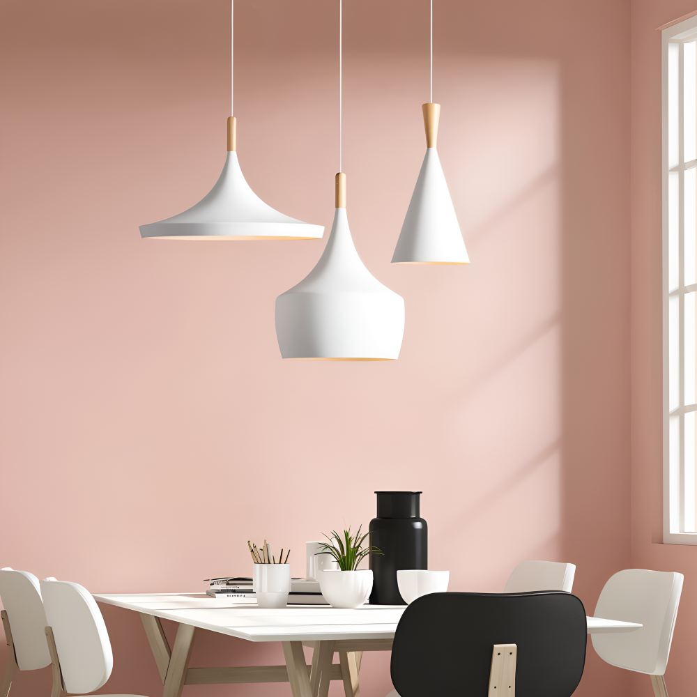 Lofty LED Pendelleuchte - Moderne Schwarz Weiße Geometrische Hängelampen für Innenräume