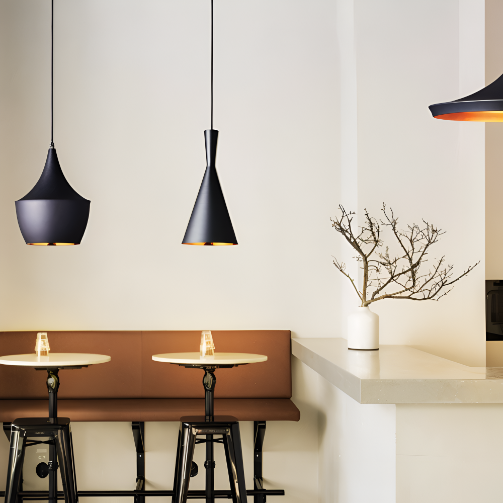 Lofty LED Pendelleuchte - Moderne Schwarz Weiße Geometrische Hängelampen für Innenräume