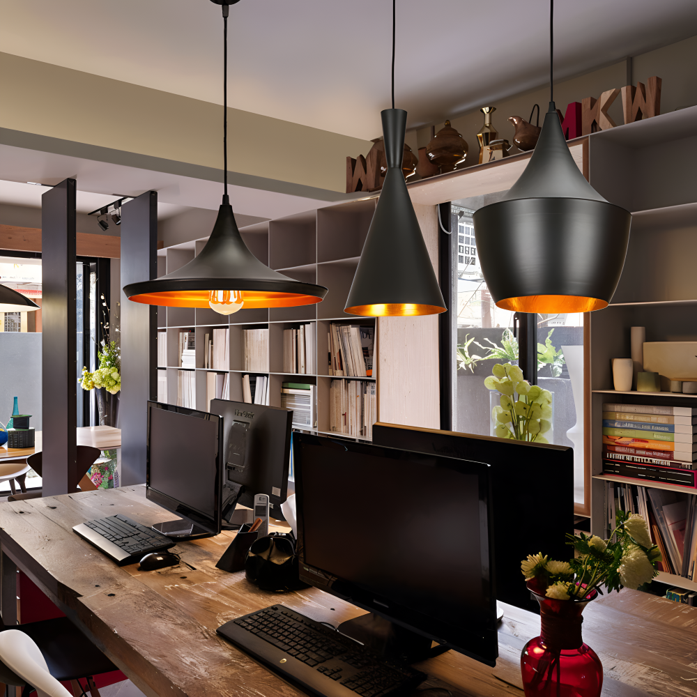 Lofty LED Pendelleuchte - Moderne Schwarz Weiße Geometrische Hängelampen für Innenräume