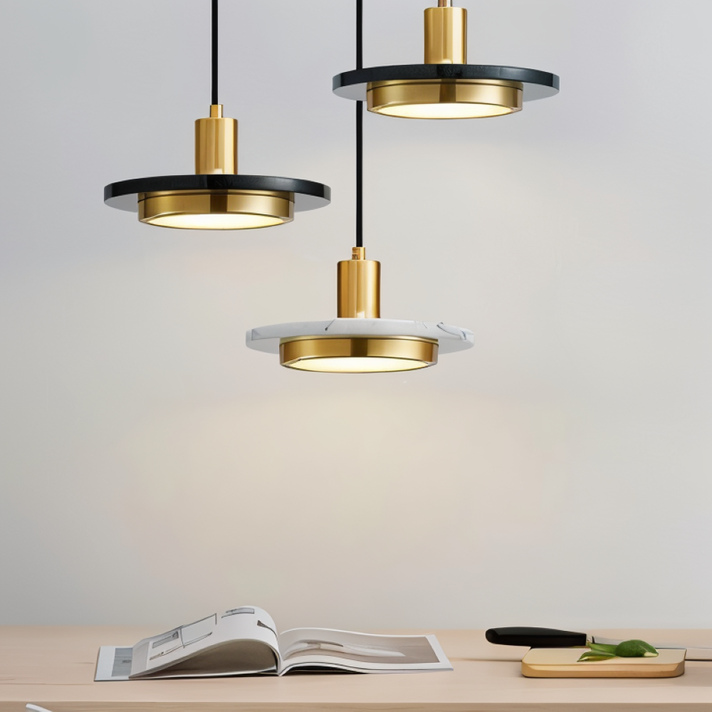 LuMetal Pendelleuchte - Single Head Layered Runde LED Hängelampe