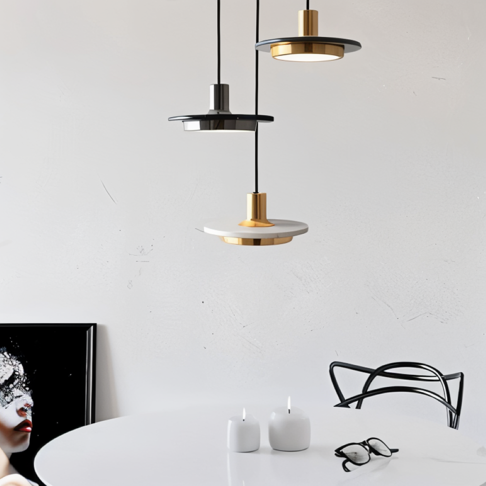 LuMetal Pendelleuchte - Single Head Layered Runde LED Hängelampe