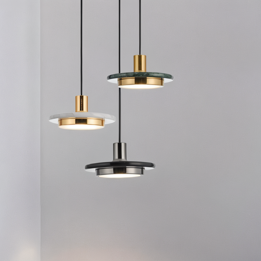 LuMetal Pendelleuchte - Single Head Layered Runde LED Hängelampe
