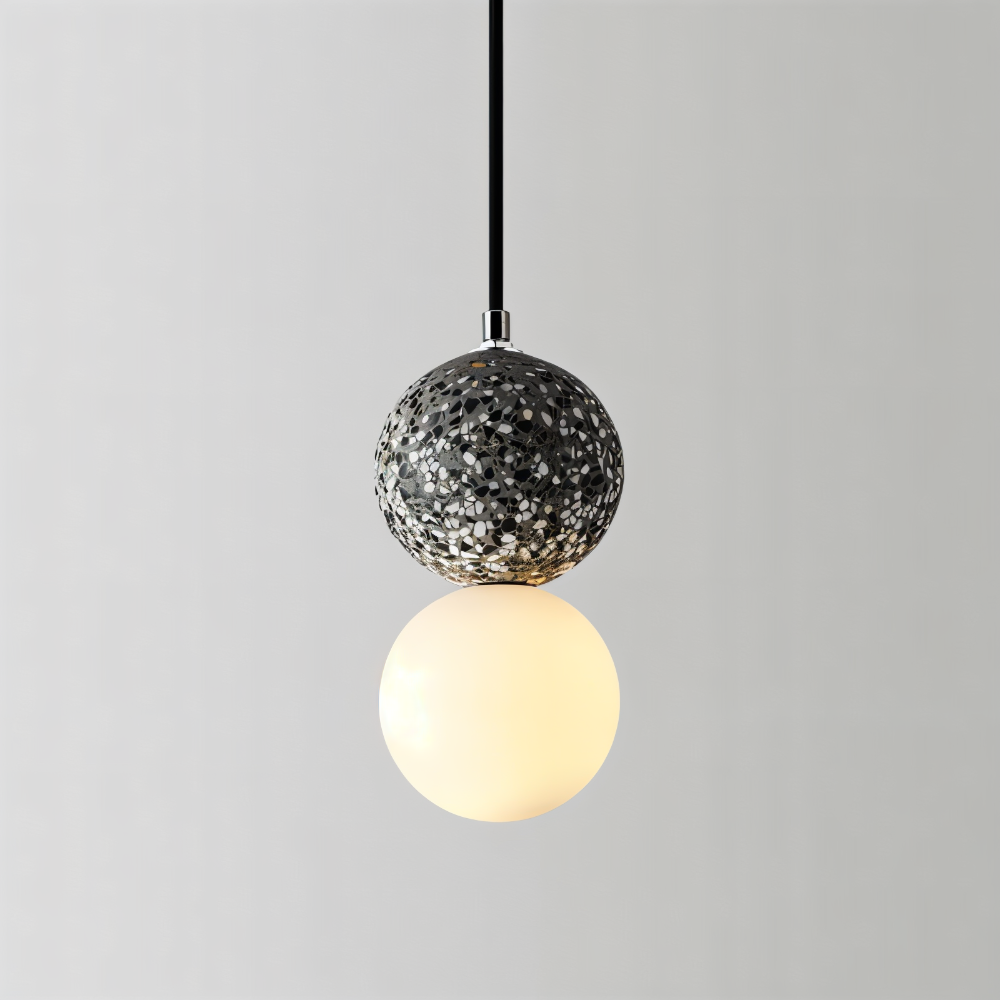 LumeGlobe Pendelleuchte - Doppelkugel Pendelleuchte für den Esstisch - Glas Hängekugel Lampe