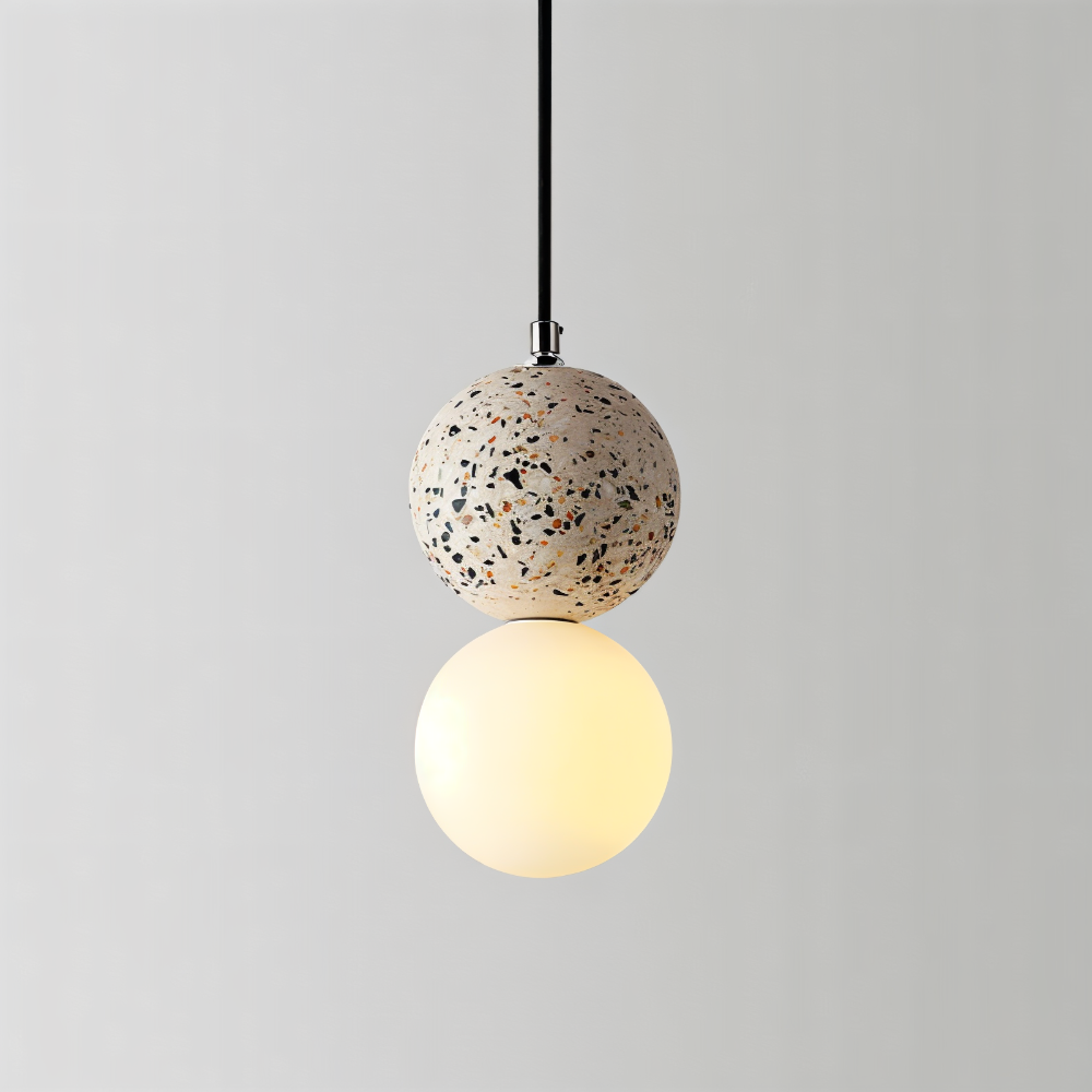 LumeGlobe Pendelleuchte - Doppelkugel Pendelleuchte für den Esstisch - Glas Hängekugel Lampe