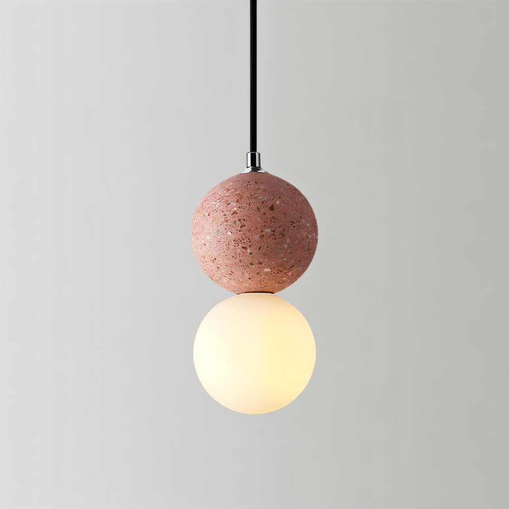 LumeGlobe Pendelleuchte - Doppelkugel Pendelleuchte für den Esstisch - Glas Hängekugel Lampe