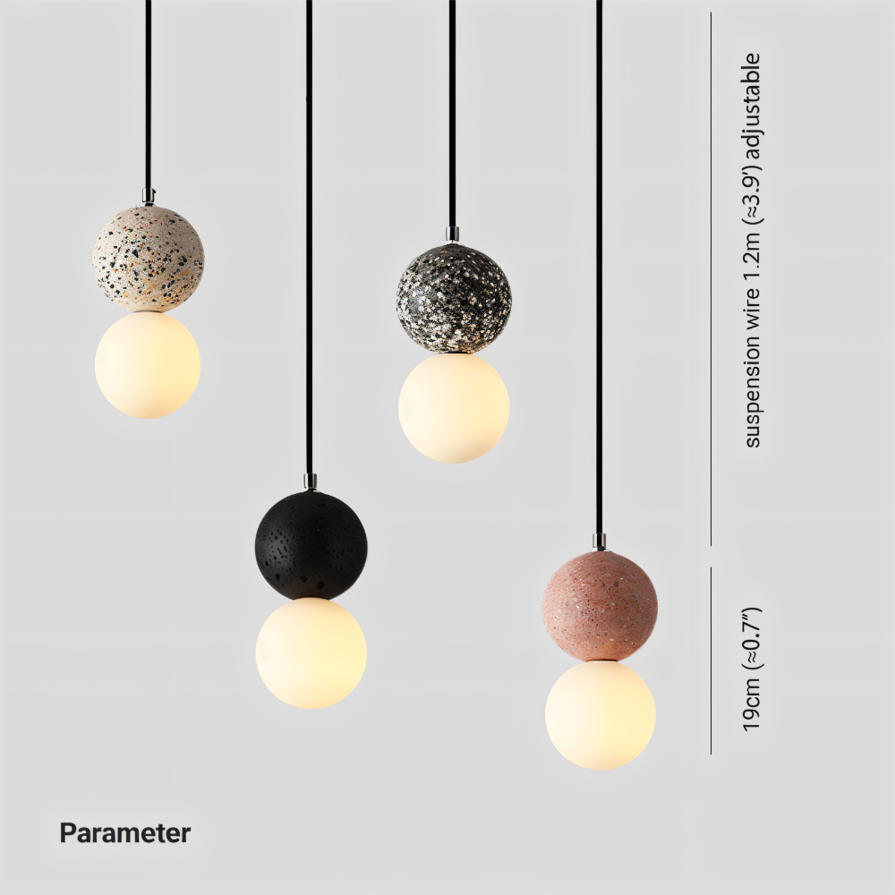 LumeGlobe Pendelleuchte - Doppelkugel Pendelleuchte für den Esstisch - Glas Hängekugel Lampe