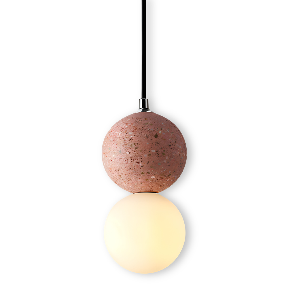 LumeGlobe Pendelleuchte - Doppelkugel Pendelleuchte für den Esstisch - Glas Hängekugel Lampe
