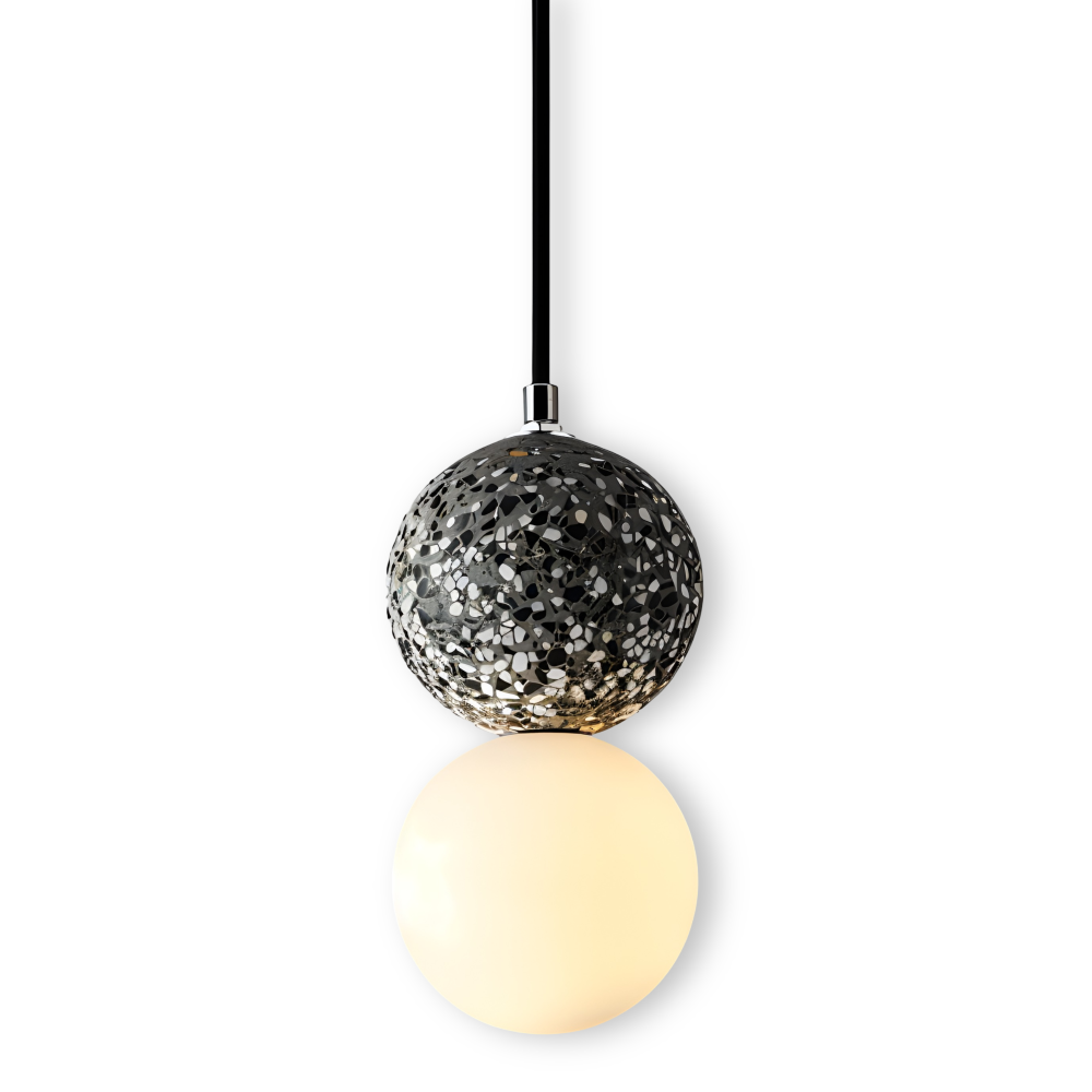 LumeGlobe Pendelleuchte - Doppelkugel Pendelleuchte für den Esstisch - Glas Hängekugel Lampe