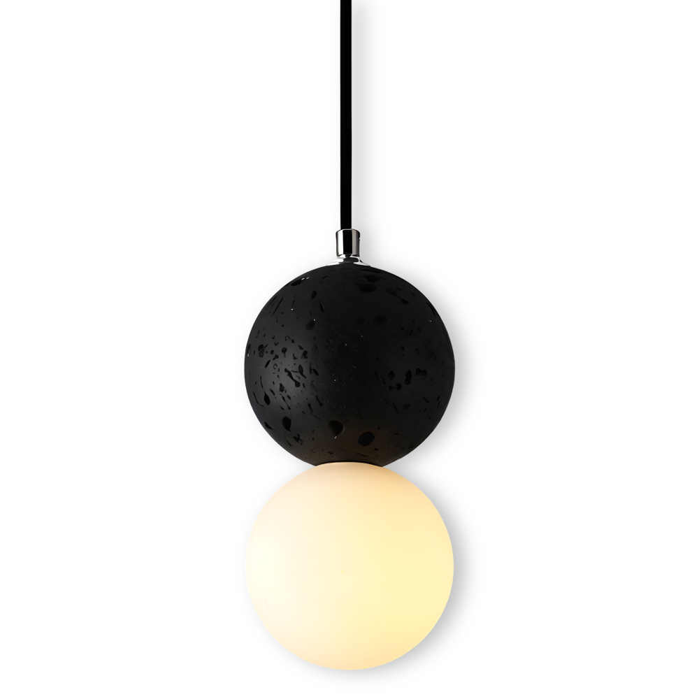 LumeGlobe Pendelleuchte - Doppelkugel Pendelleuchte für den Esstisch - Glas Hängekugel Lampe
