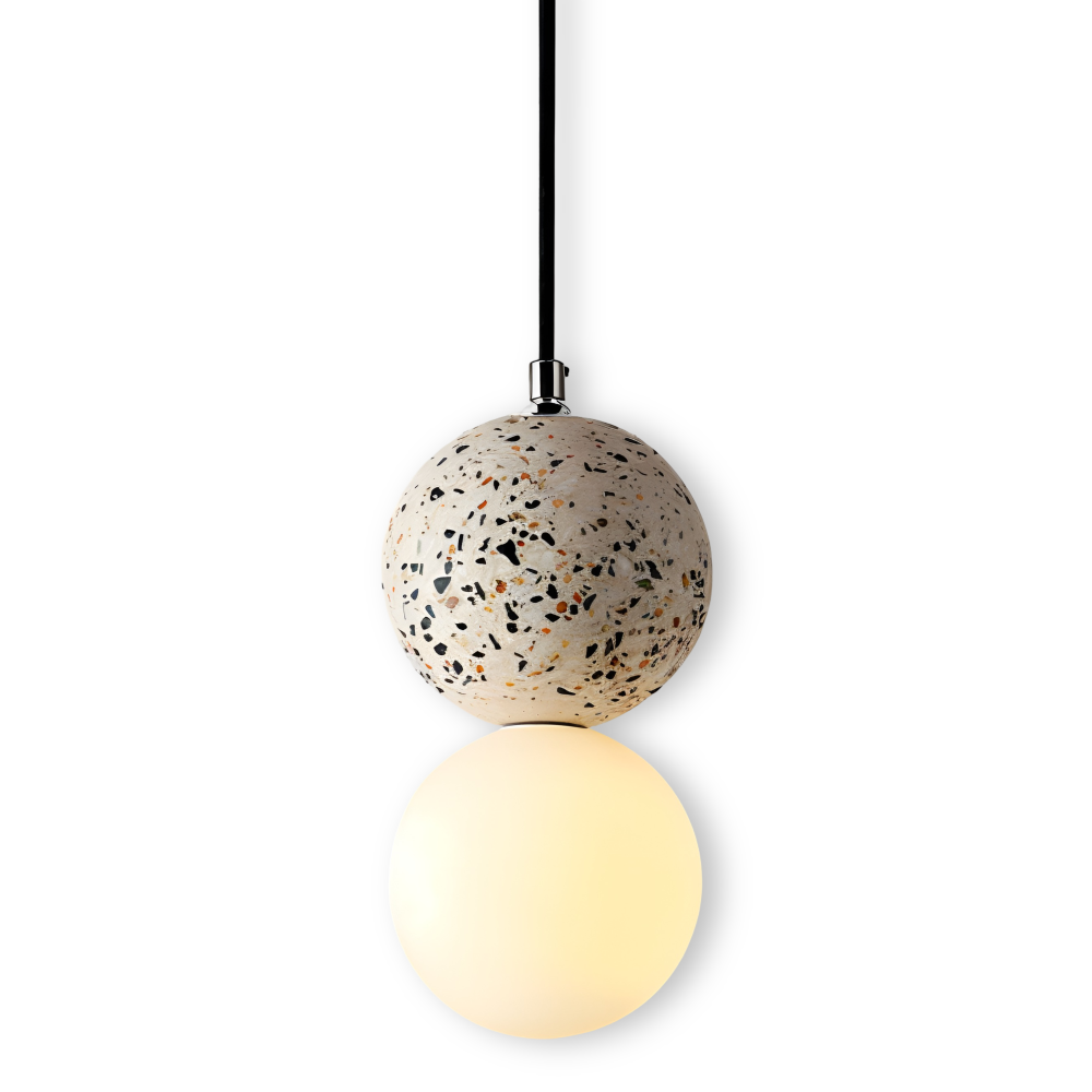 LumeGlobe Pendelleuchte - Doppelkugel Pendelleuchte für den Esstisch - Glas Hängekugel Lampe