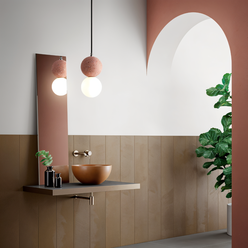 LumeGlobe Pendelleuchte - Doppelkugel Pendelleuchte für den Esstisch - Glas Hängekugel Lampe