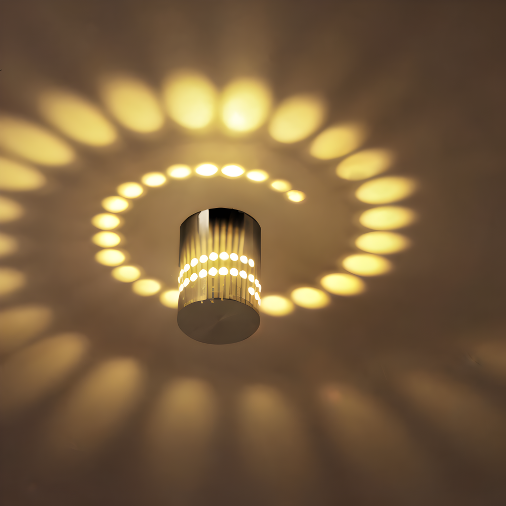 LuminBlast Wandleuchte - Zylindrische Wandlampe - Bunte Spirale Wandleuchten LED