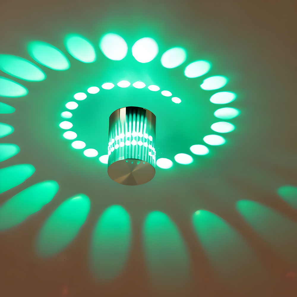 LuminBlast Wandleuchte - Zylindrische Wandlampe - Bunte Spirale Wandleuchten LED